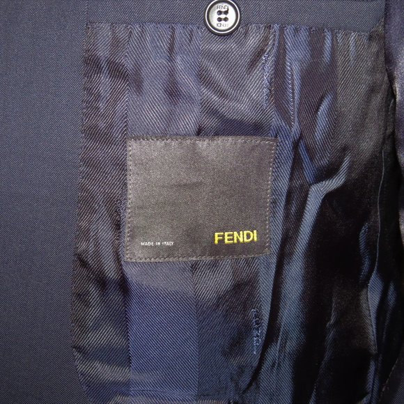 Fendi Solid Navy Blue Two Button Blazer 38R NWT - Picture 12 of 12